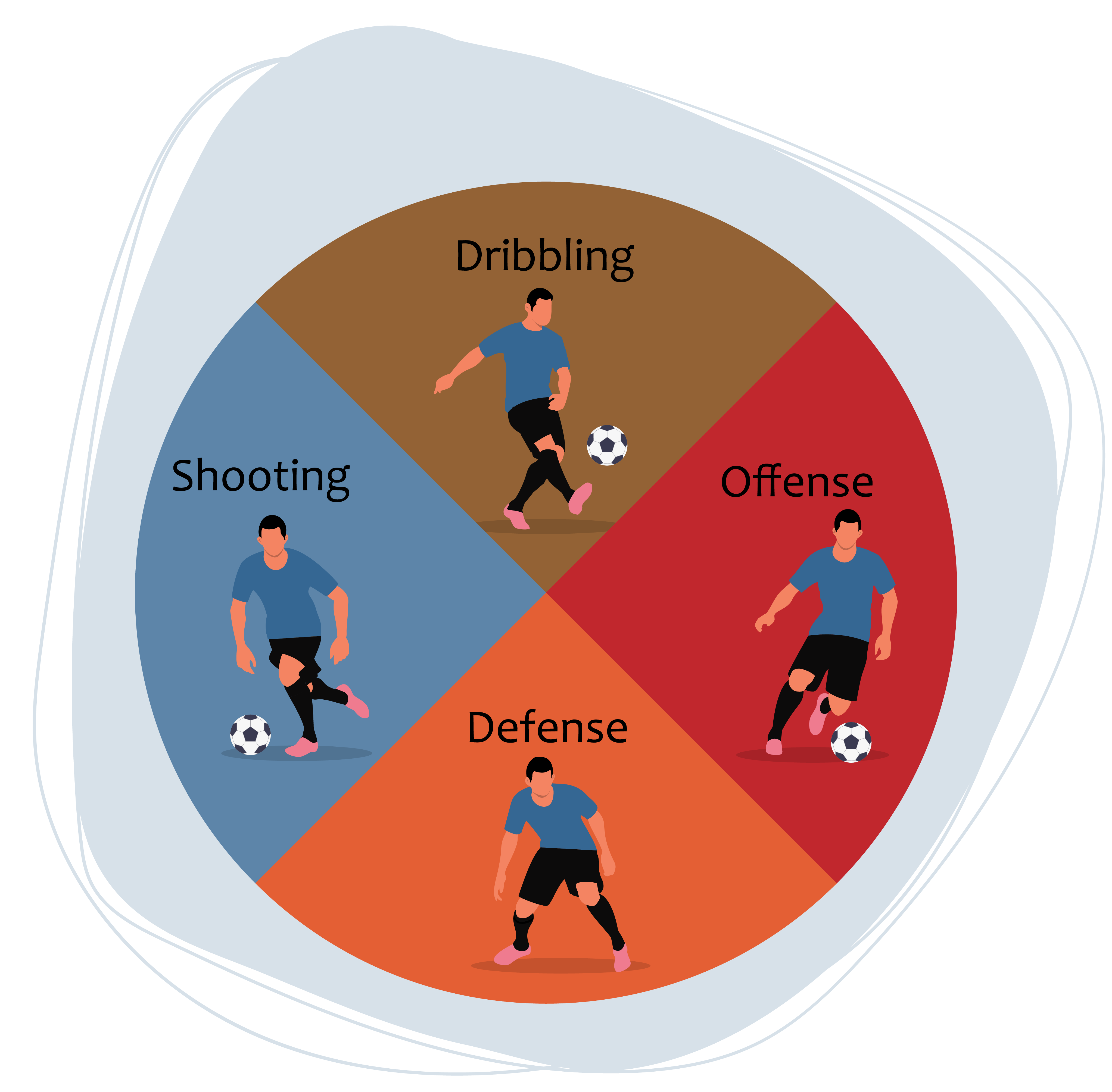 Illustration showing team performance tracking